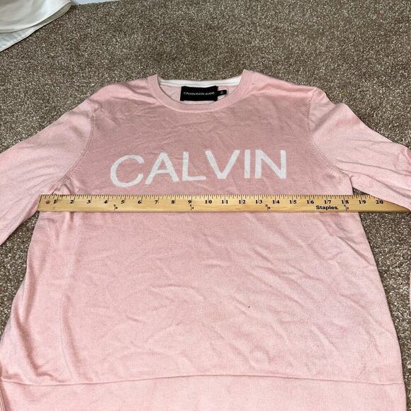 Calvin Klein Performance Woman's Pink sweater Top w/ Logo SZ LG lightweight - Picture 4 of 8